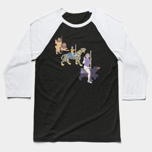 Lions Tigers and Bears - Oh My - Fantasy Merry Go Round Baseball T-Shirt